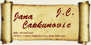 Jana Čapkunović vizit kartica